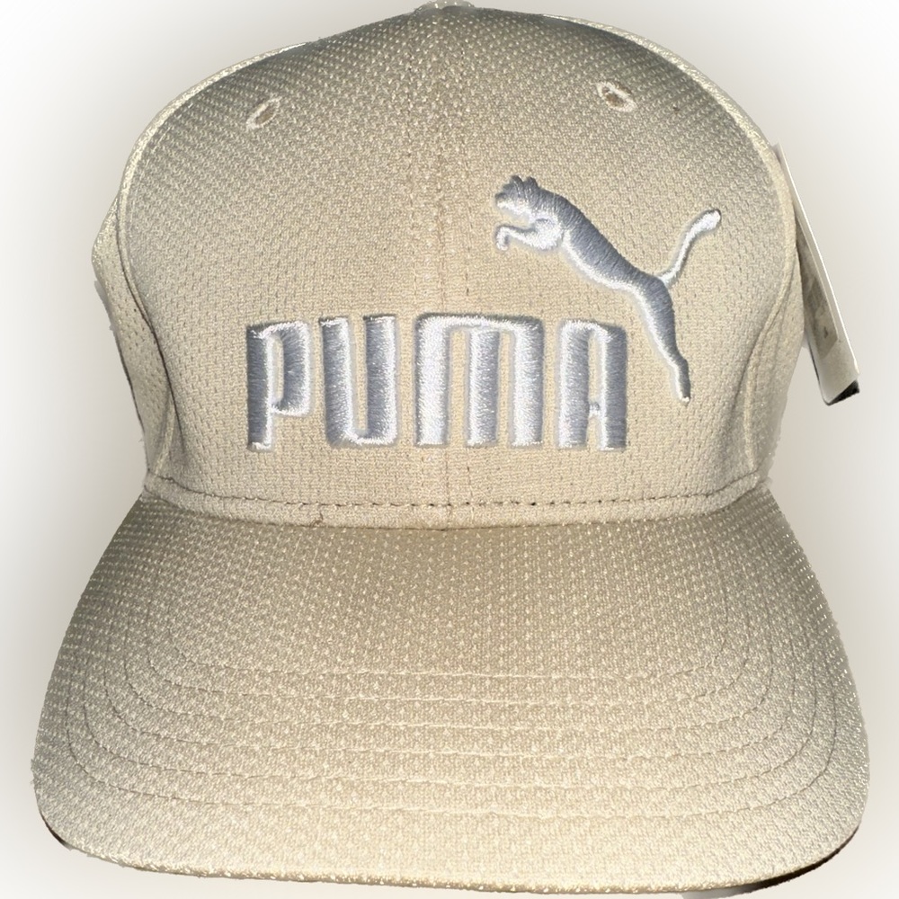 New with tag sand colored Puma L/XL stretch fit hat